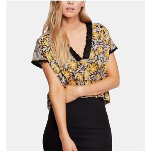 Free People ‘Leilani Mixed Print Top, size Small’